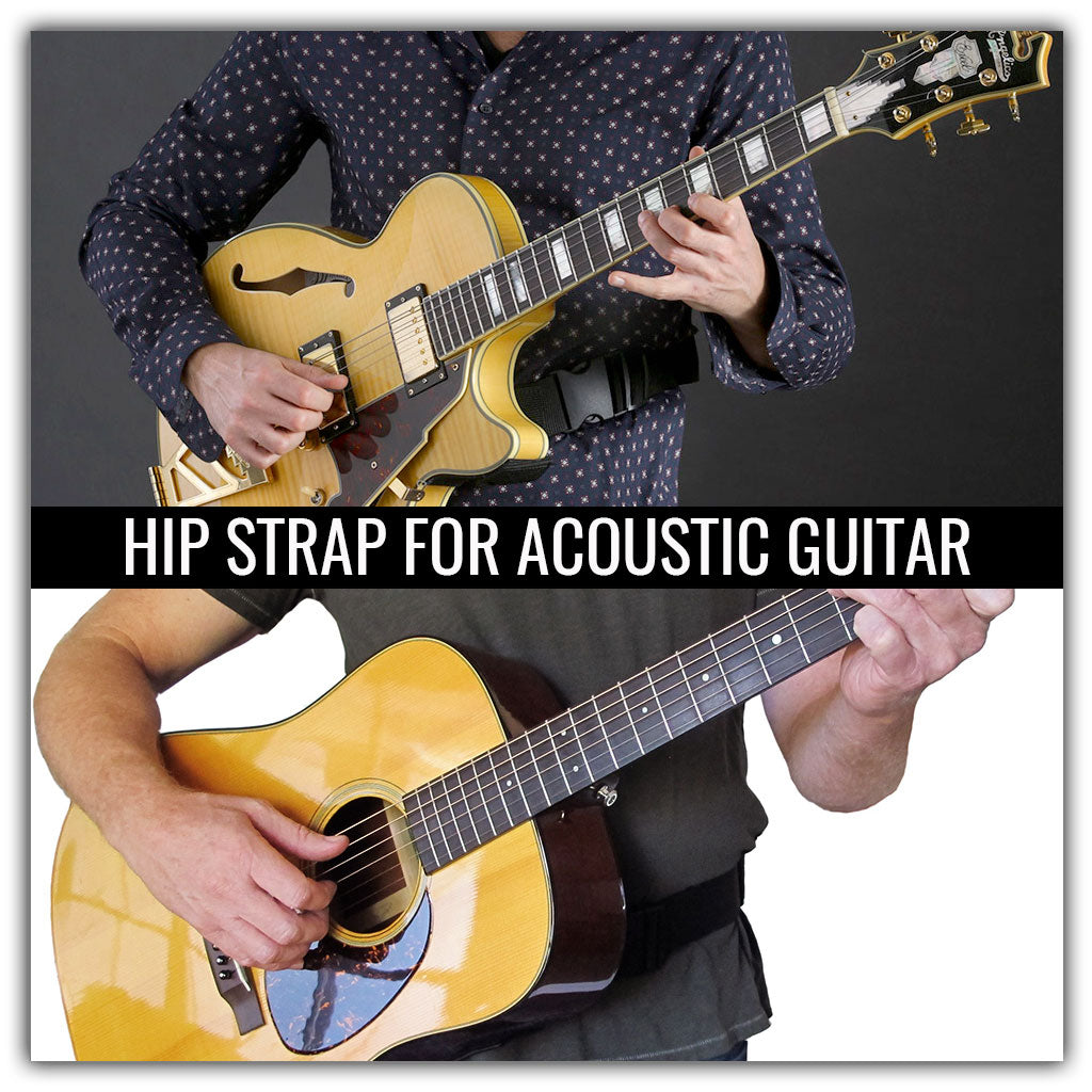 Hip strap waist guitar strap for acoustic and hollow body guitars