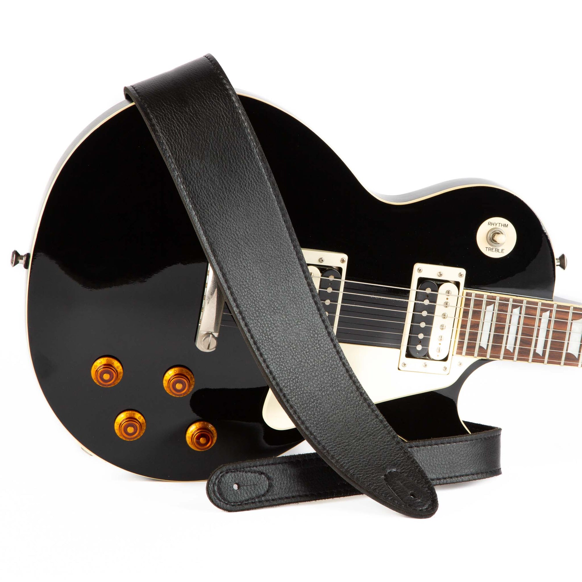 Heritage 3-Inch Wide Leather Guitar or Bass Strap