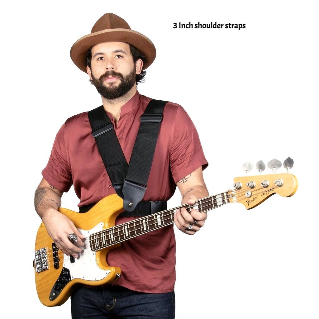 double bass strap with 3 inch shoulder straps front