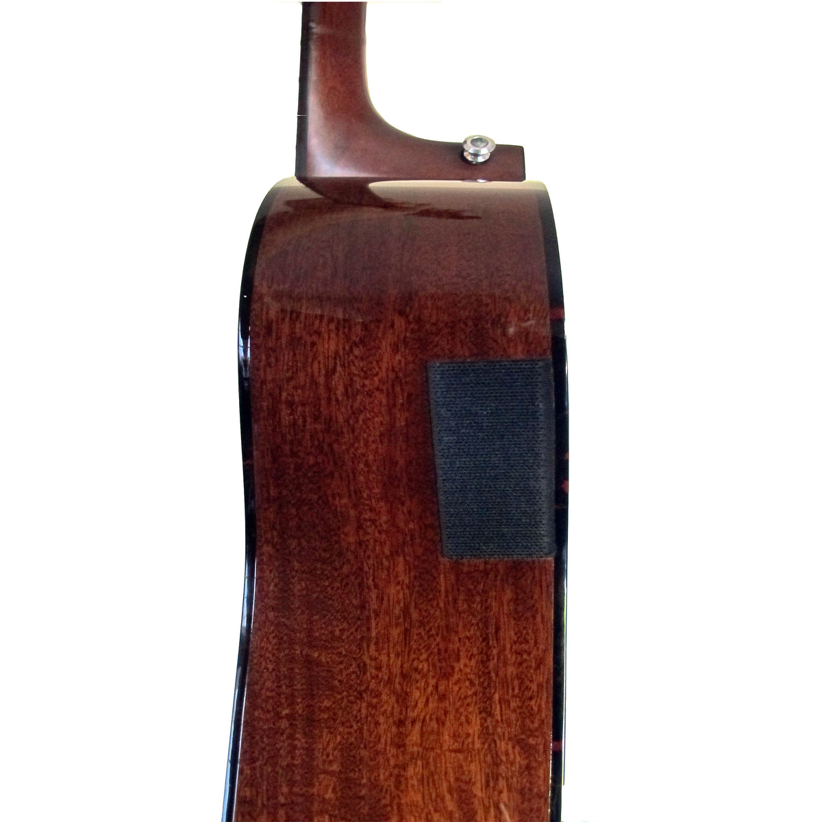 adhesive velcro placement on acoustic guitar