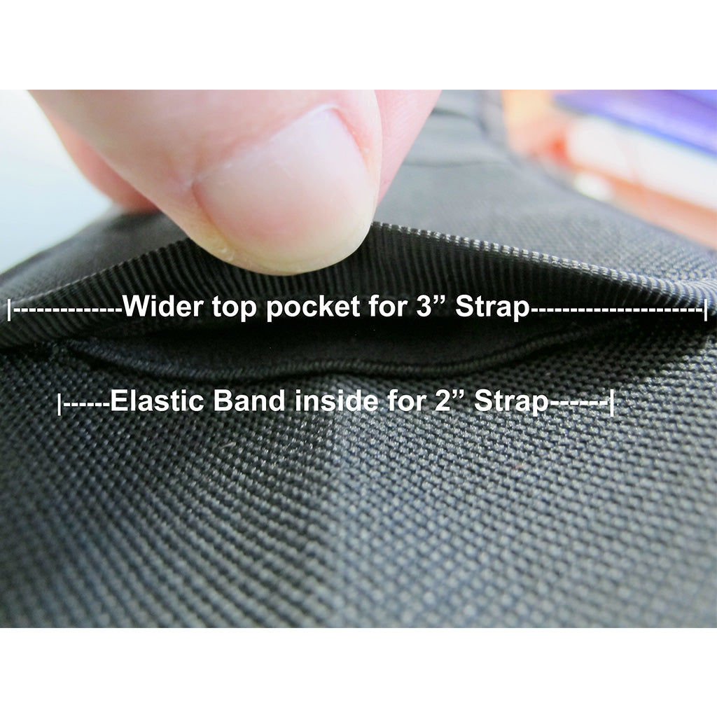 2 or 3 inch guitar strap shoulder pad channels